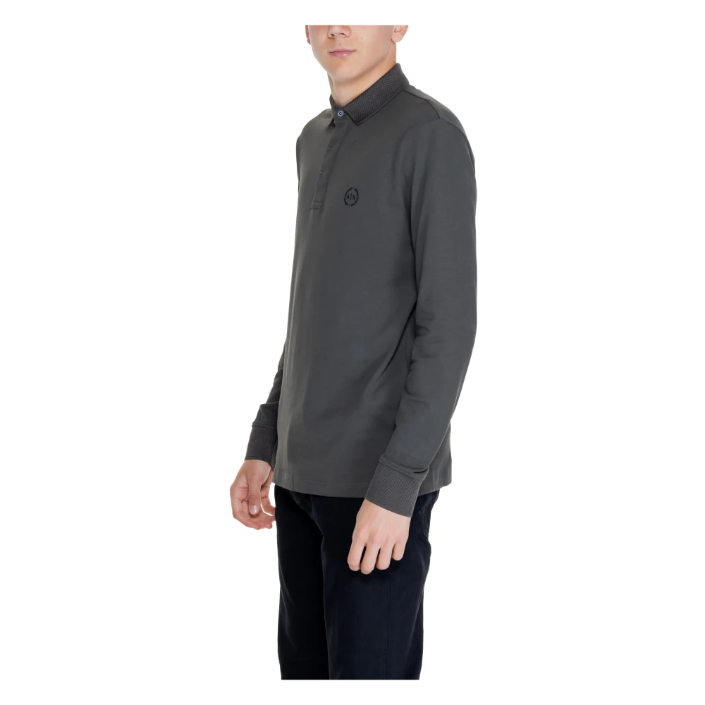 Armani Exchange Groen Poloshirt met Lange Mouwen Green Heren