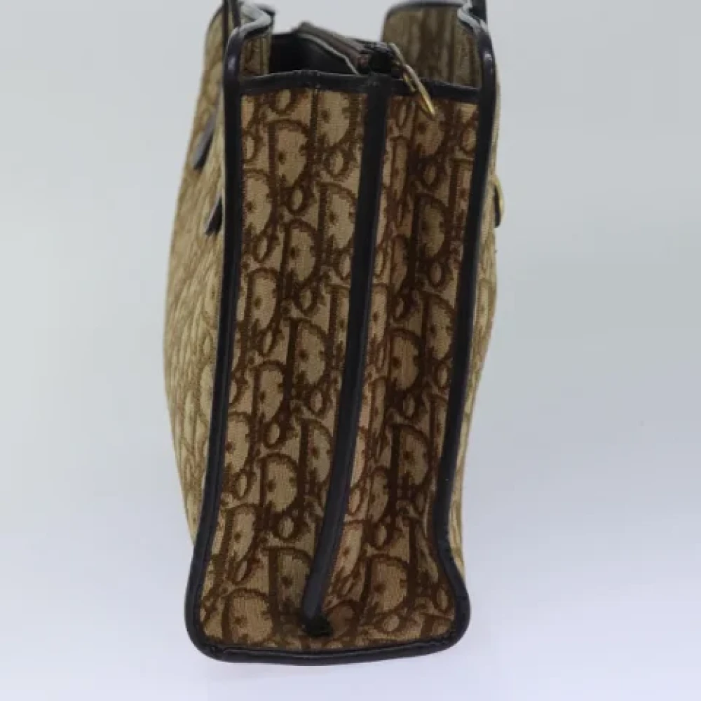 Dior Vintage Pre-owned Canvas handbags Brown Dames
