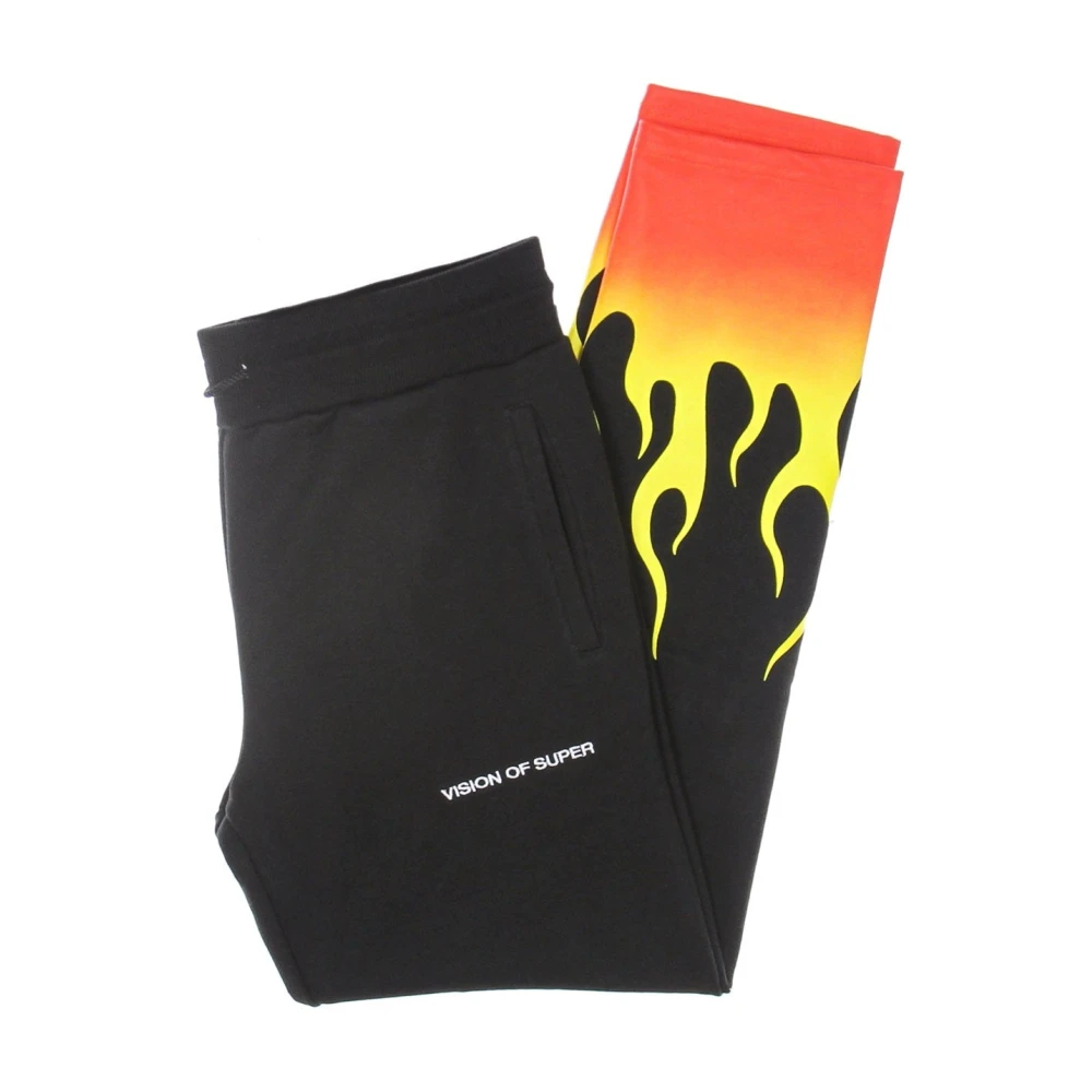 Vision OF Super Rode Shaded Flames Lichtgewicht Trainingsbroek Black Heren