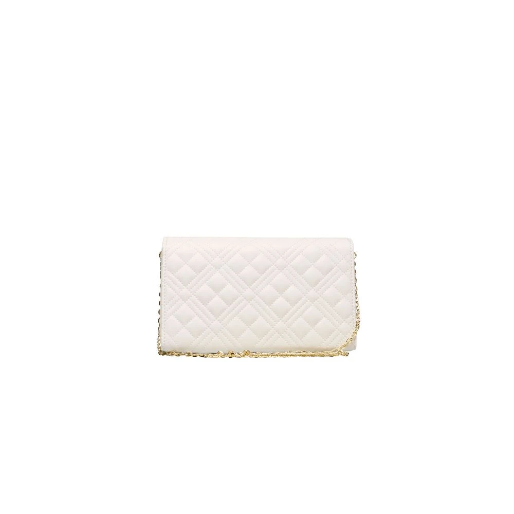 Love Moschino Schoudertas met logo kettingsluiting White Dames