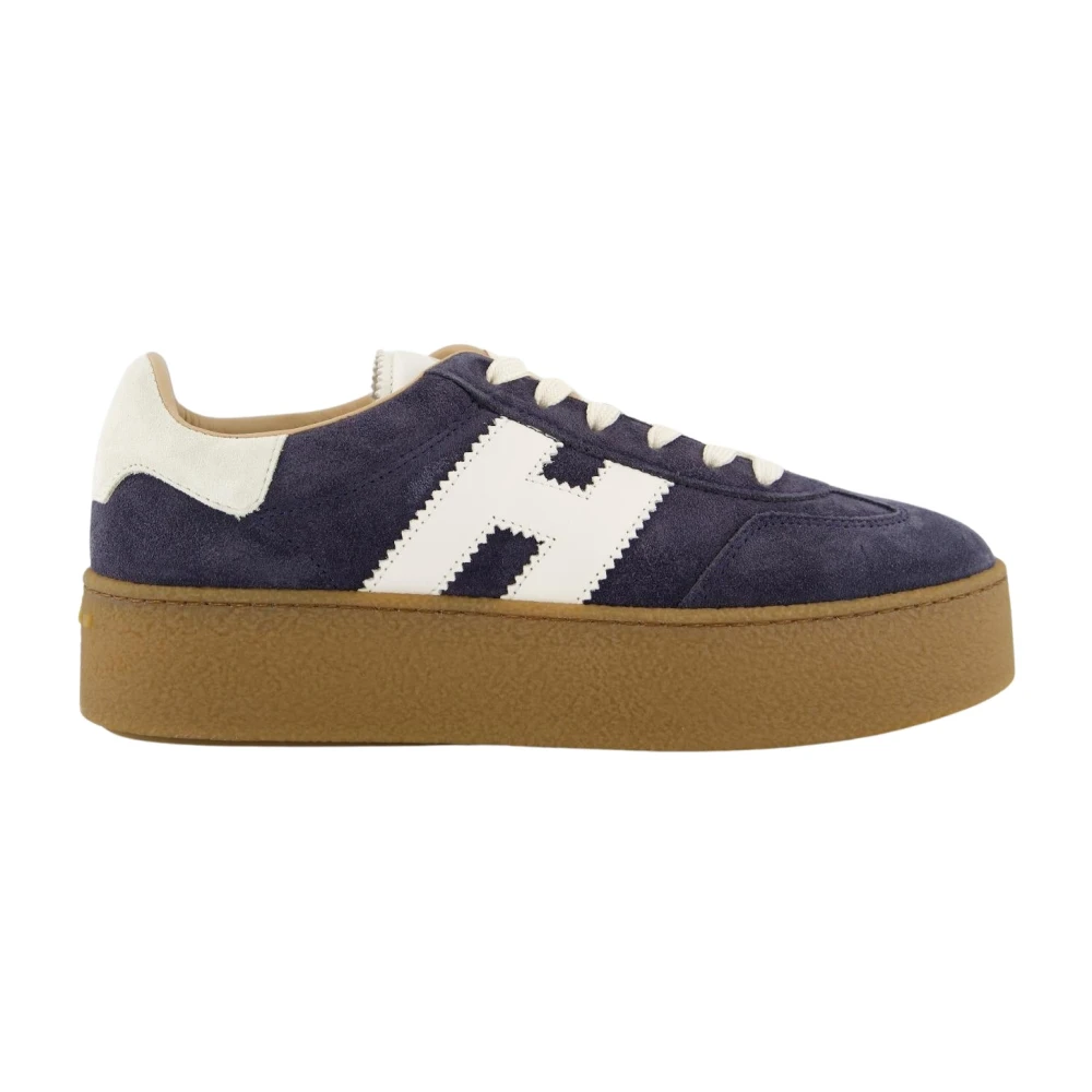 Hogan Women's Blue Lace-Up Sneakers For