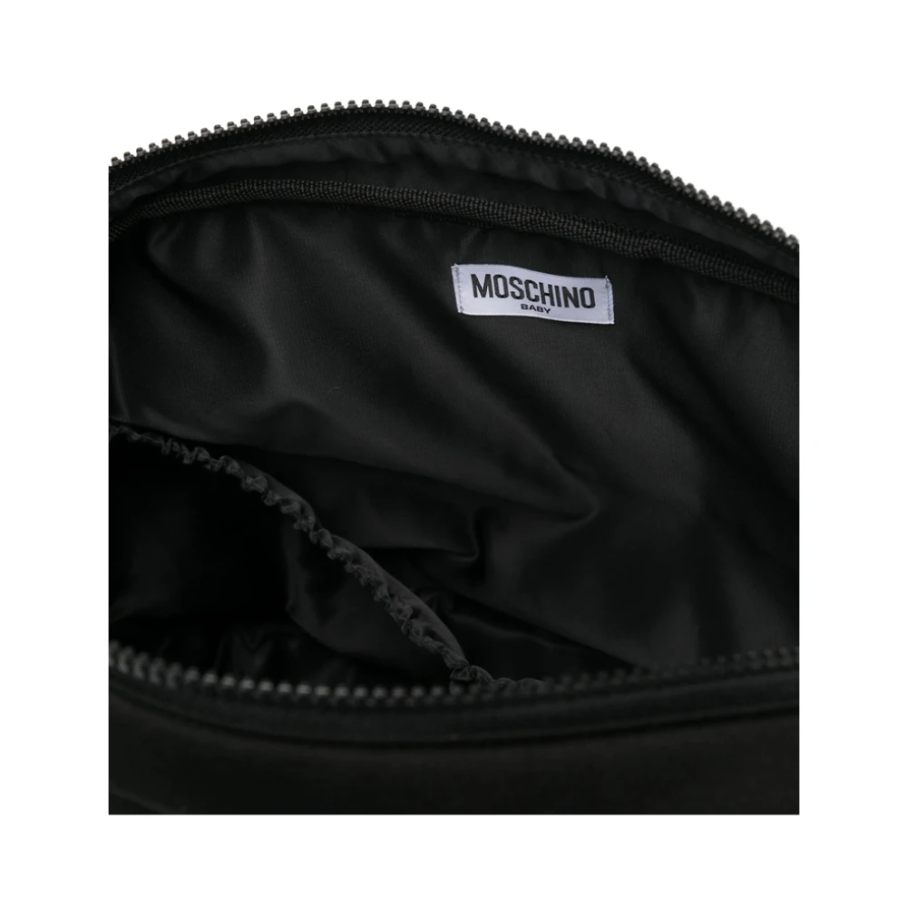 Moschino Zwarte verschoningsmat tas met gesp Black Unisex