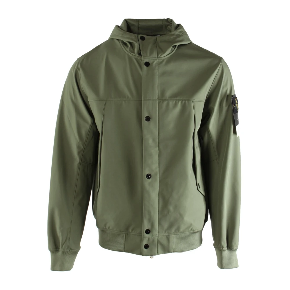 Stone Island Soft Shell Jacket Green Heren