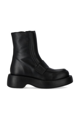 bottine-de-combat-en-cuir-noir-avec-bande
