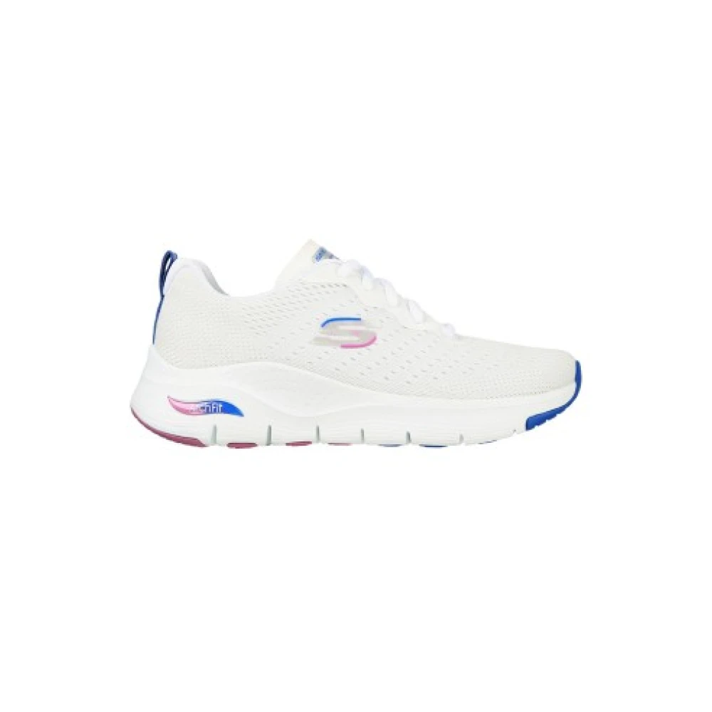 Skechers Dames Mesh Veterschoenen White Dames