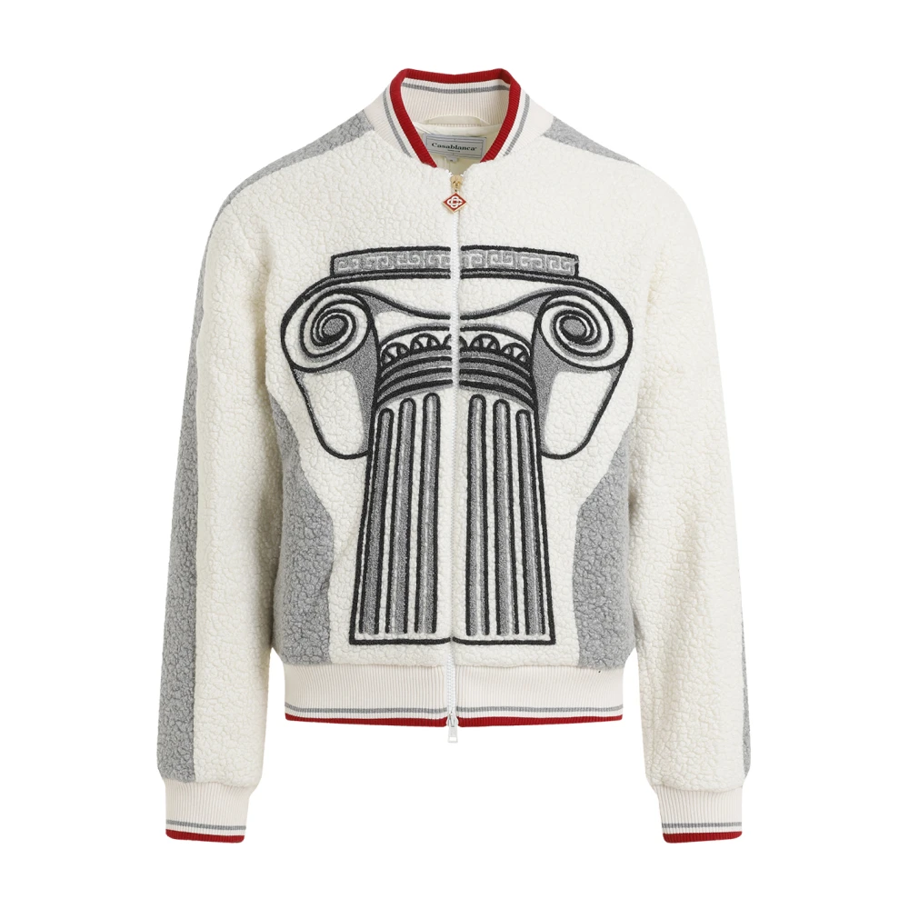 Casablanca Geborduurde Cashmere Jas in Wit White Heren