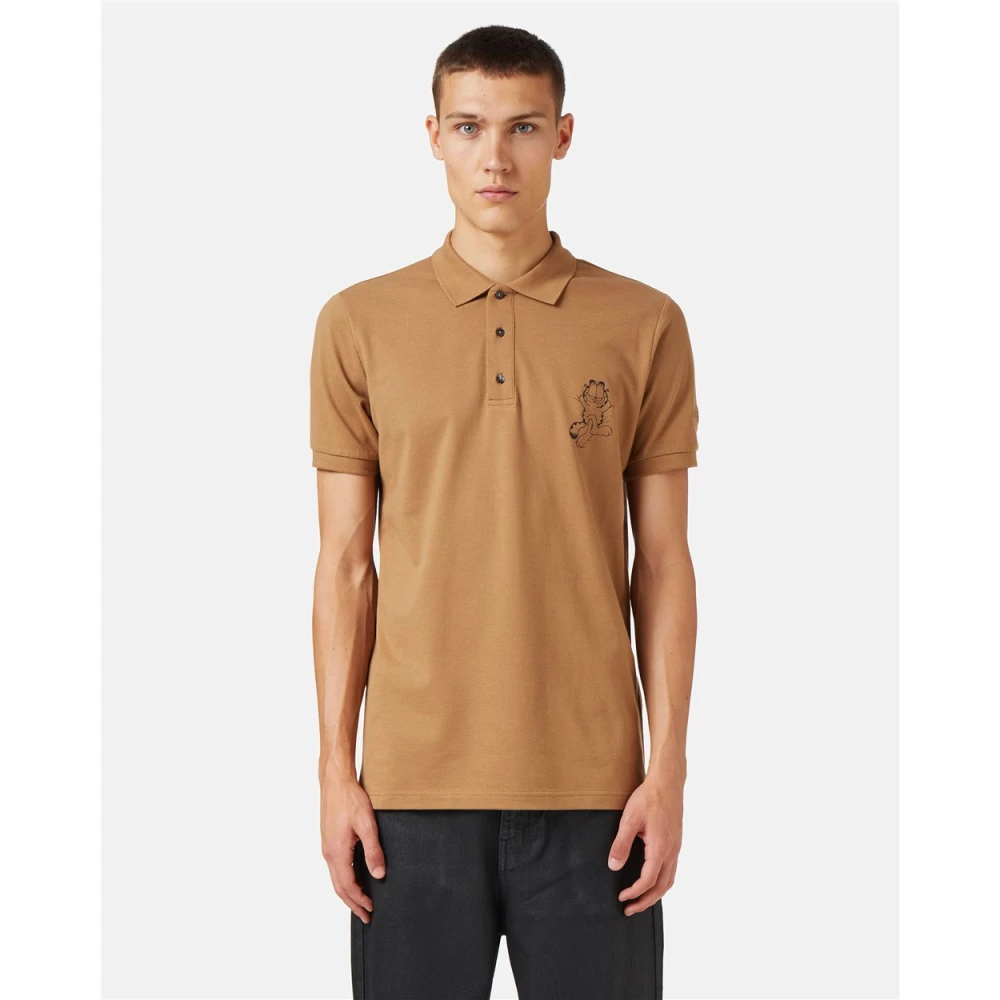 Iceberg Regular fit piquet carry over polo Brown Heren