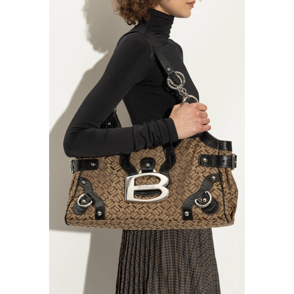 Balenciaga Schoudertas Essex Medium Brown Dames