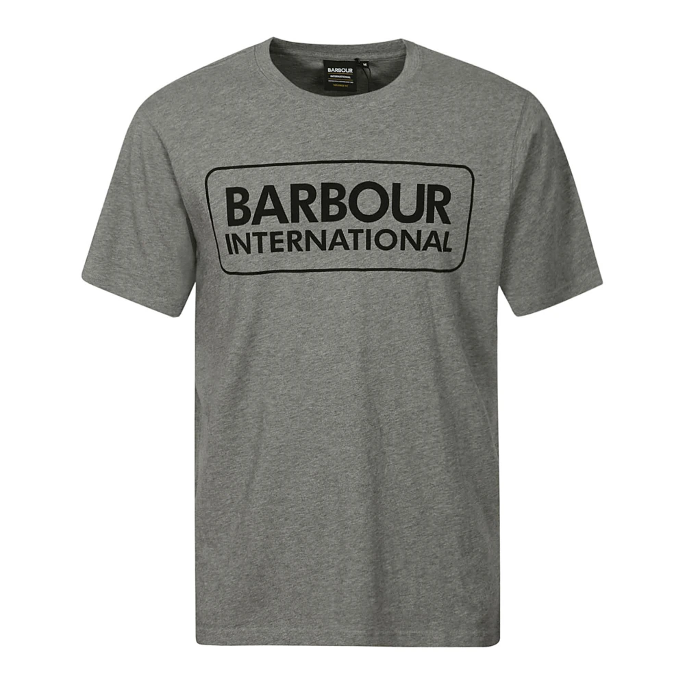 Barbour Grijze Logo T-shirt Korte Mouw Katoen Gray Heren