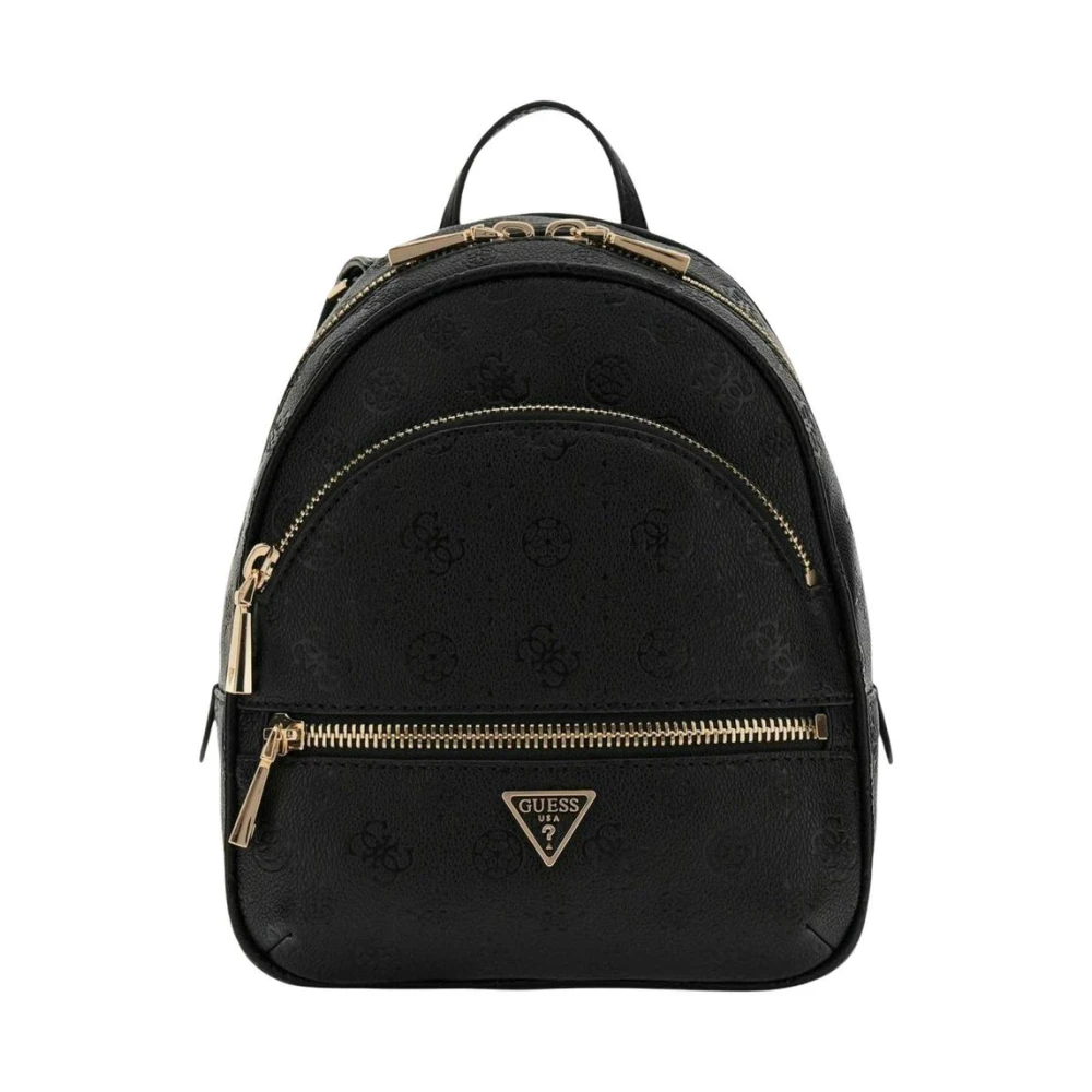 Guess Women's Black Backpacks, One Size, Rucksack With Zip And Multiple Pockets