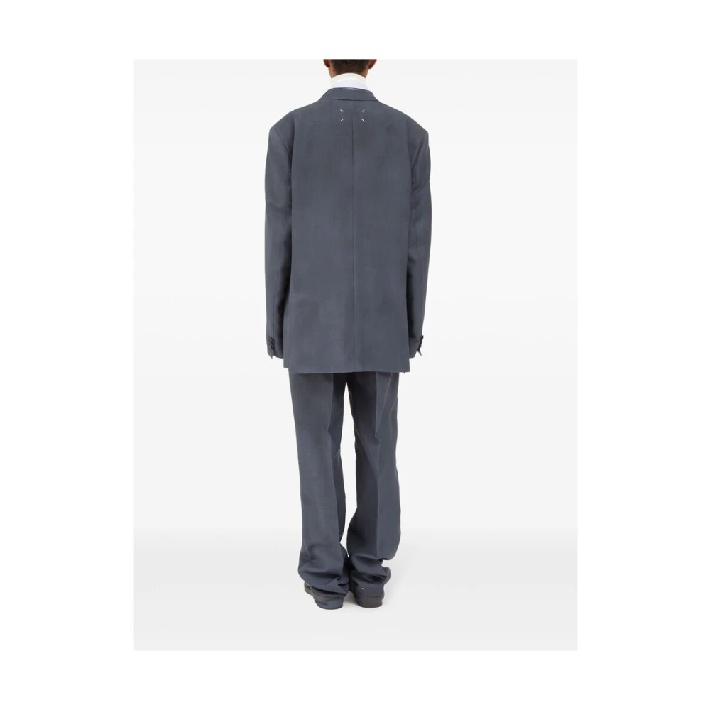 Maison Margiela Grijze Mohair-Wollen Jas Gray Dames