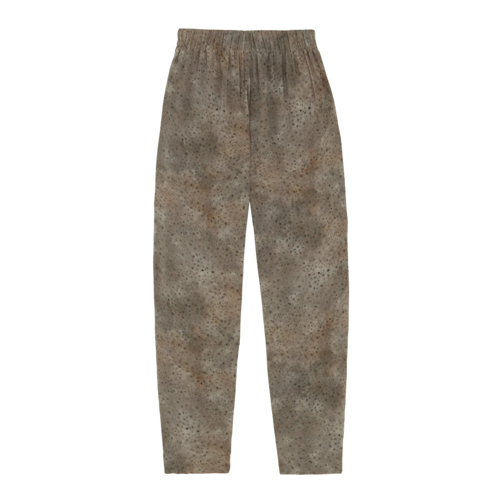 Cortana Zijden Dejavu Print Broek Gray Dames