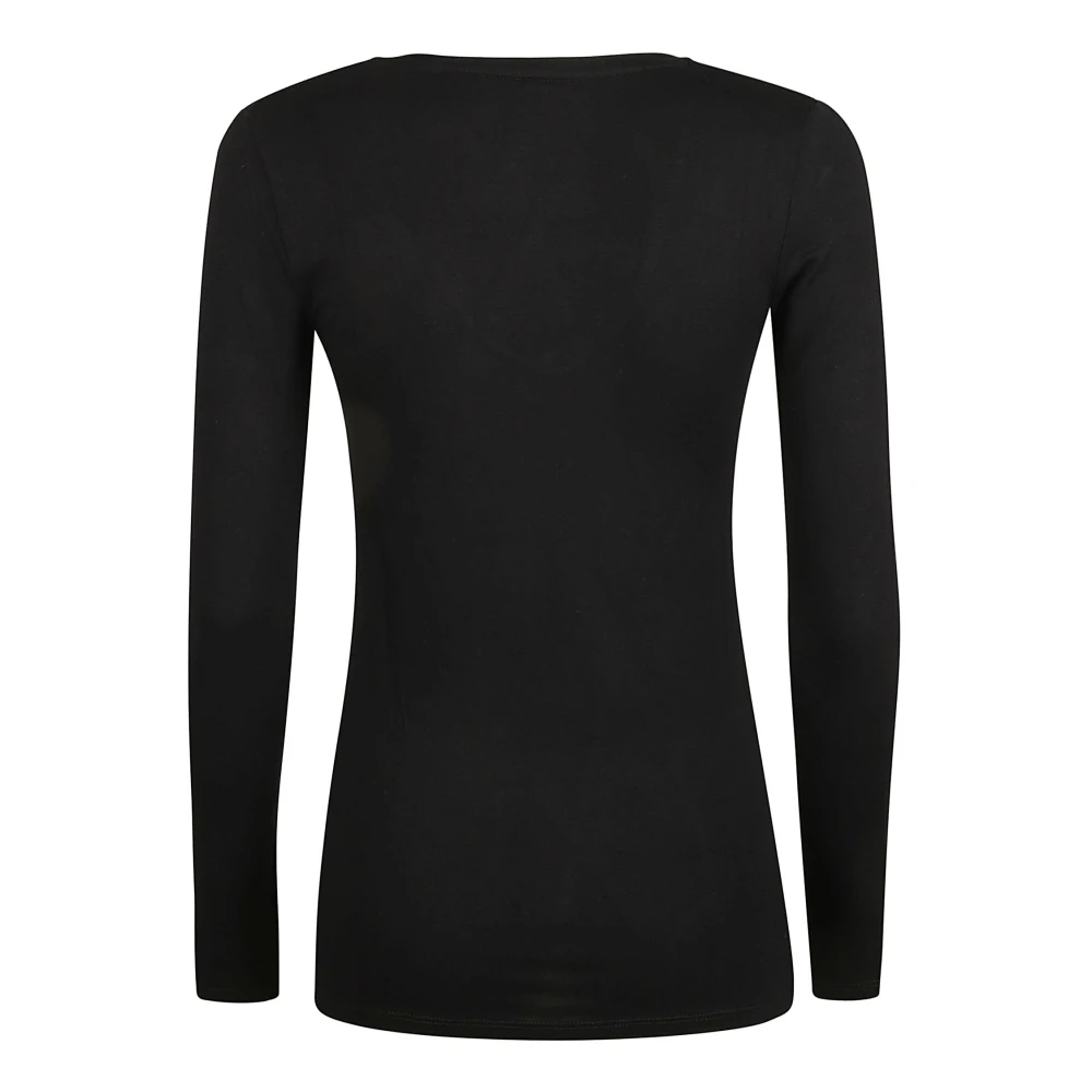 majestic filatures Zwarte T-shirts en Polos Viscose-Elastaan Mix Black Dames
