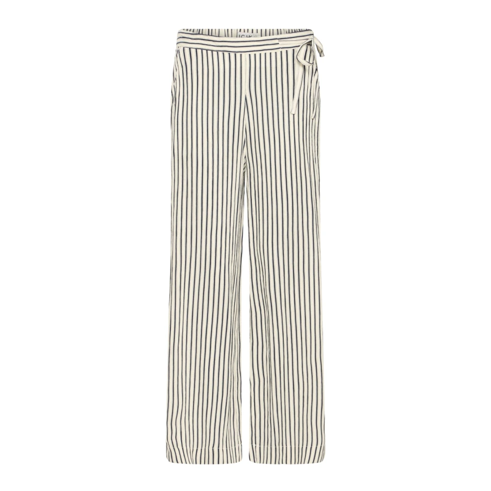 Ichi Gray Wide Trousers, Female, L, Wide Trousers