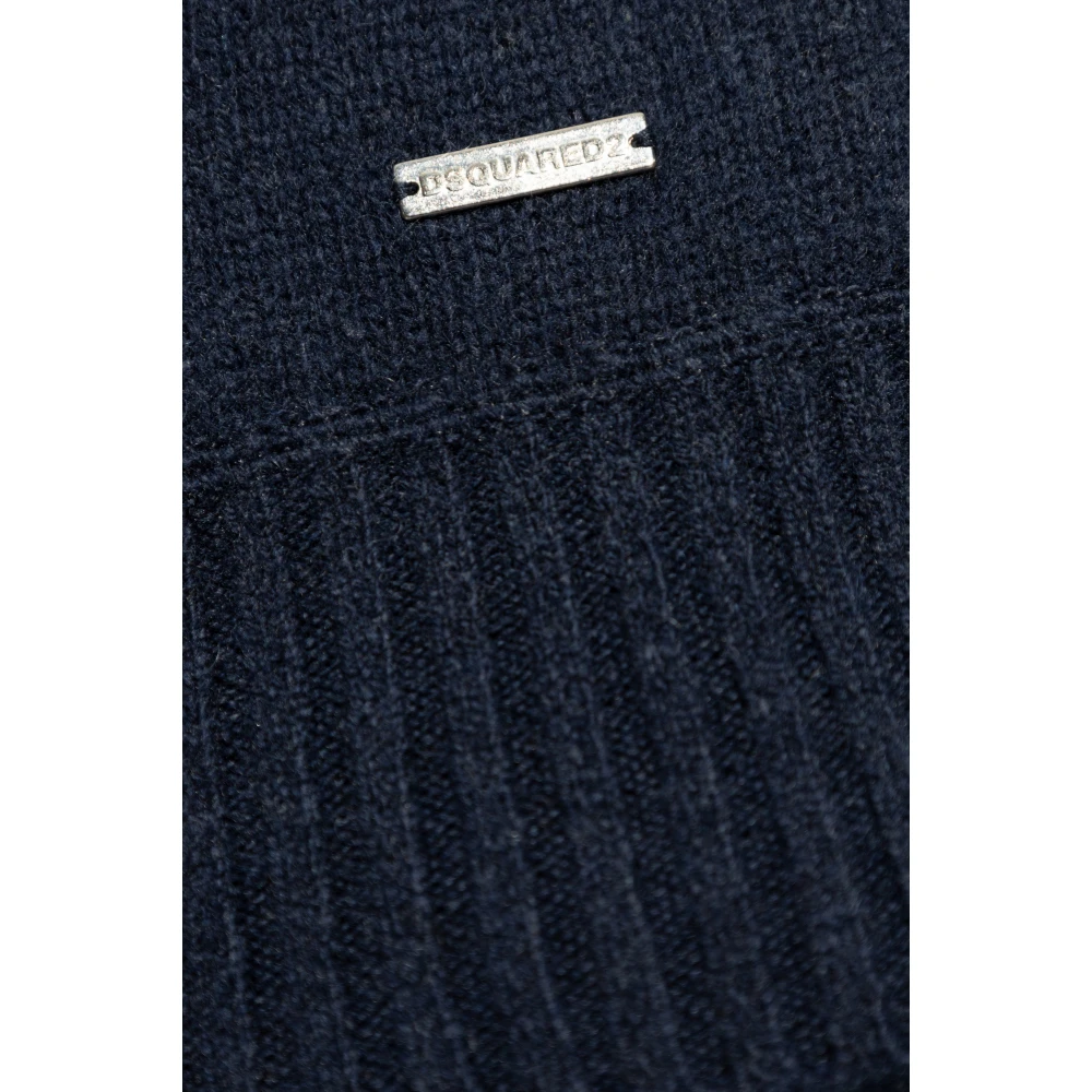 Dsquared2 Wollen Turtleneck Blue Heren