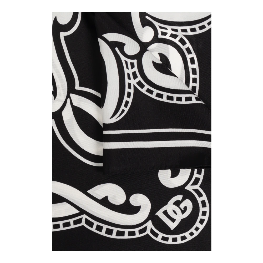 Dolce & Gabbana Zijden sjaal Black Heren