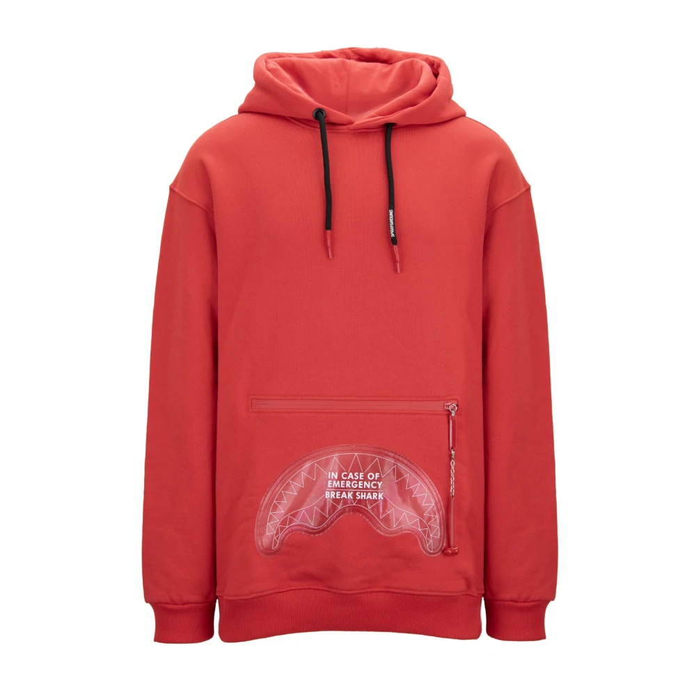 Sprayground Hoodie met ritssluiting zak Red Heren