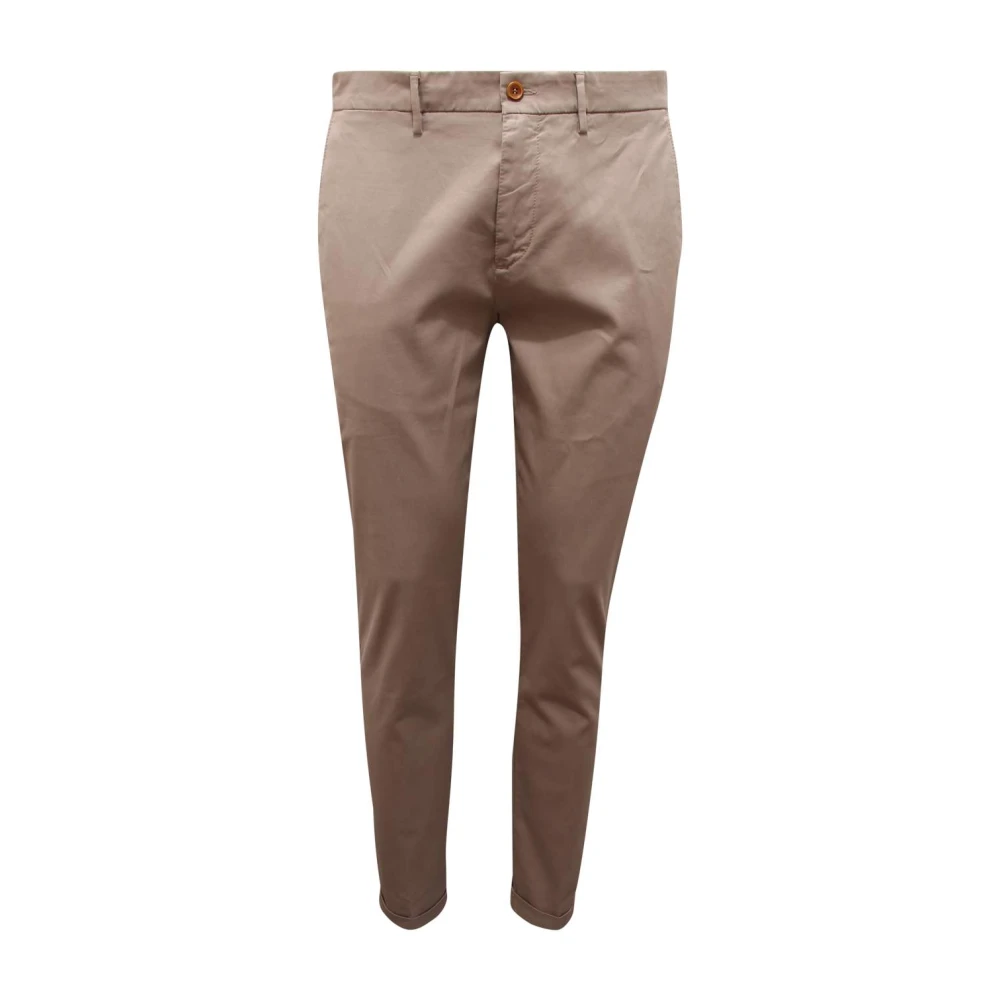 Harmont & Blaine Beige Slim-Fit Trousers, Male, Xl, Wsn360 Slim Fit Trousers