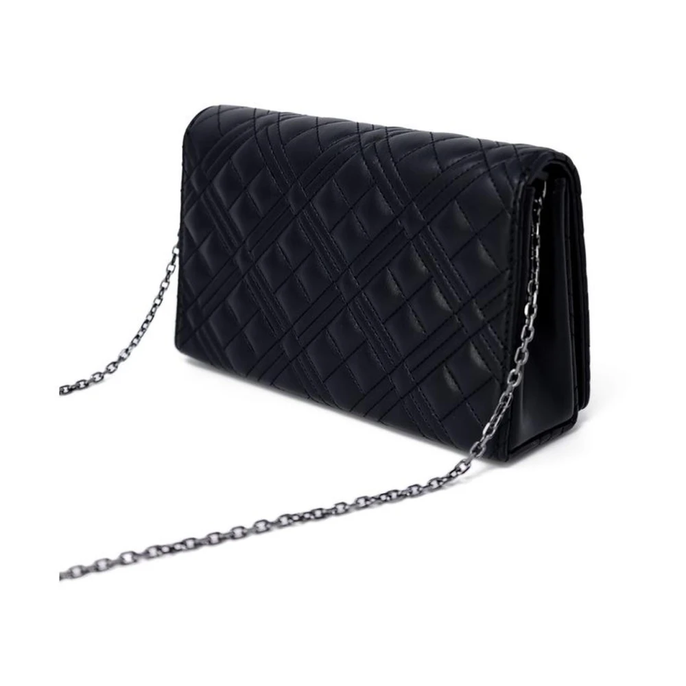Love Moschino Compacte polyurethaan handtas herfst winter collectie Black Dames