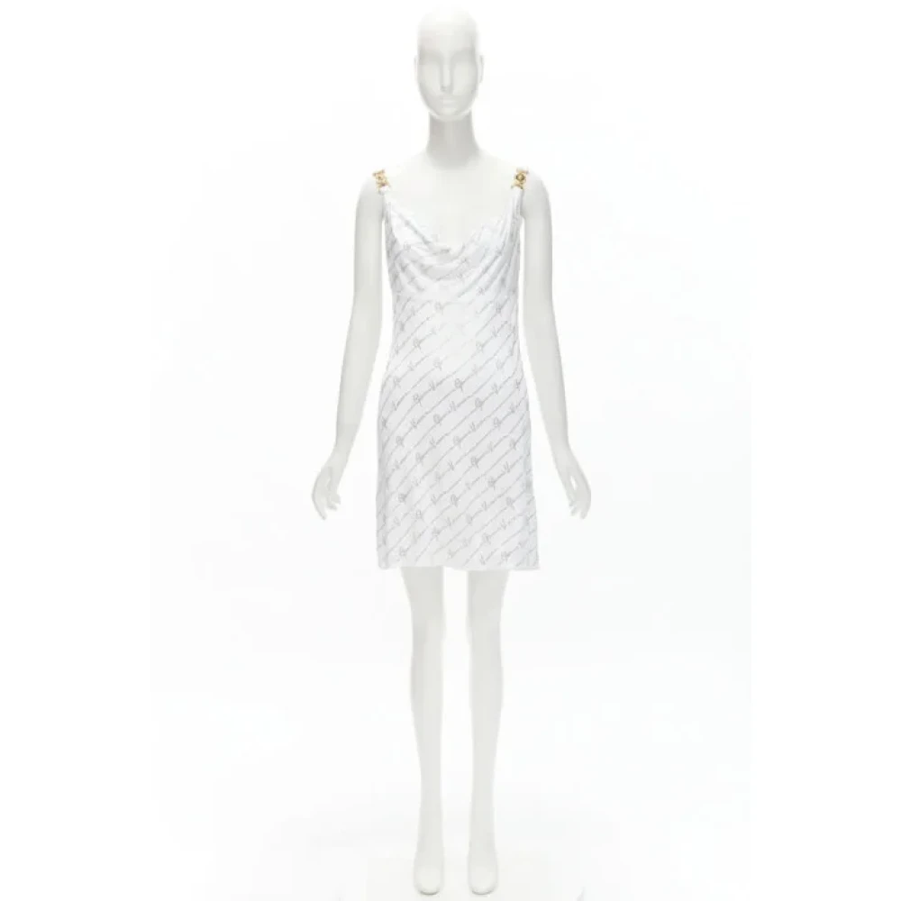 Versace Pre-owned Viscose dresses White Dames - Thumbnail 9