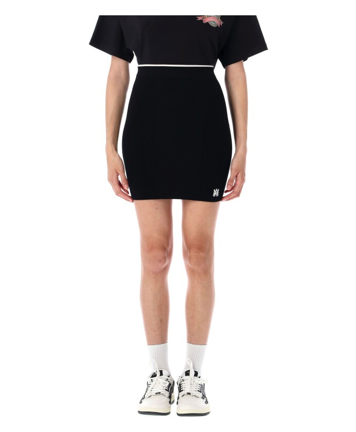 jupe-mini-en-tricot-cotele-noir-aw25