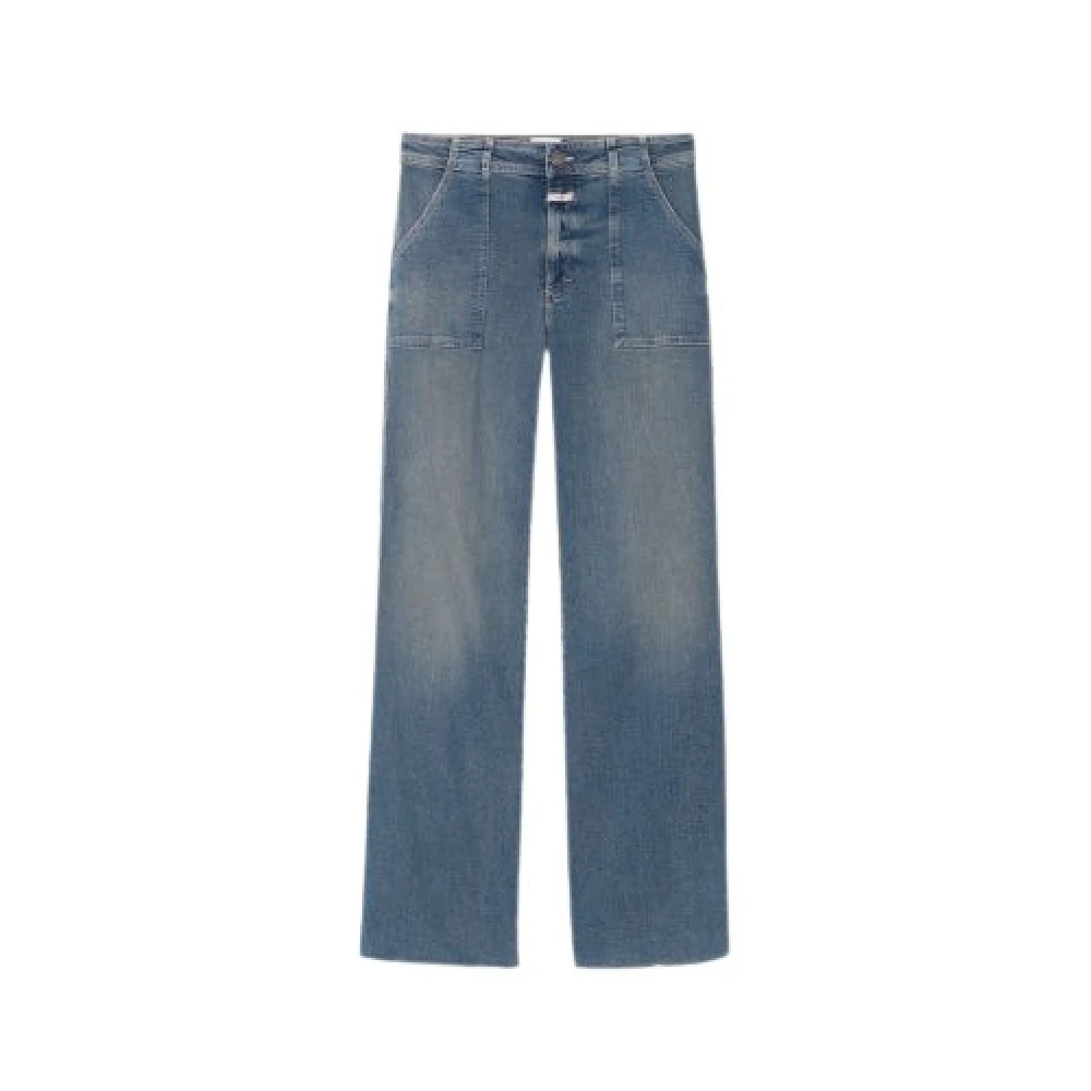 Closed Blue Flared Jeans - Female - Straight Fit Jeans - W24 - Jeans