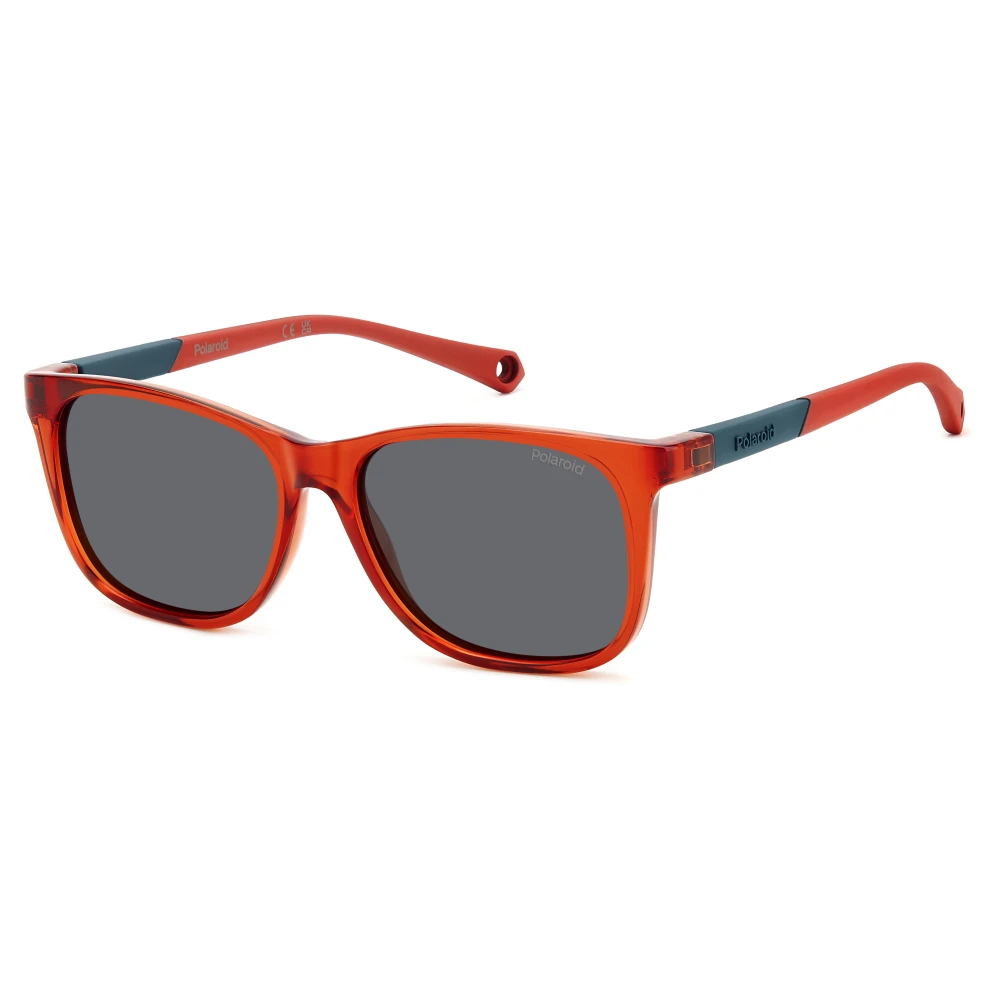 Polaroid Unisex Red Sunglasses, 48 Mm, /Grey Polarized Sunglasses