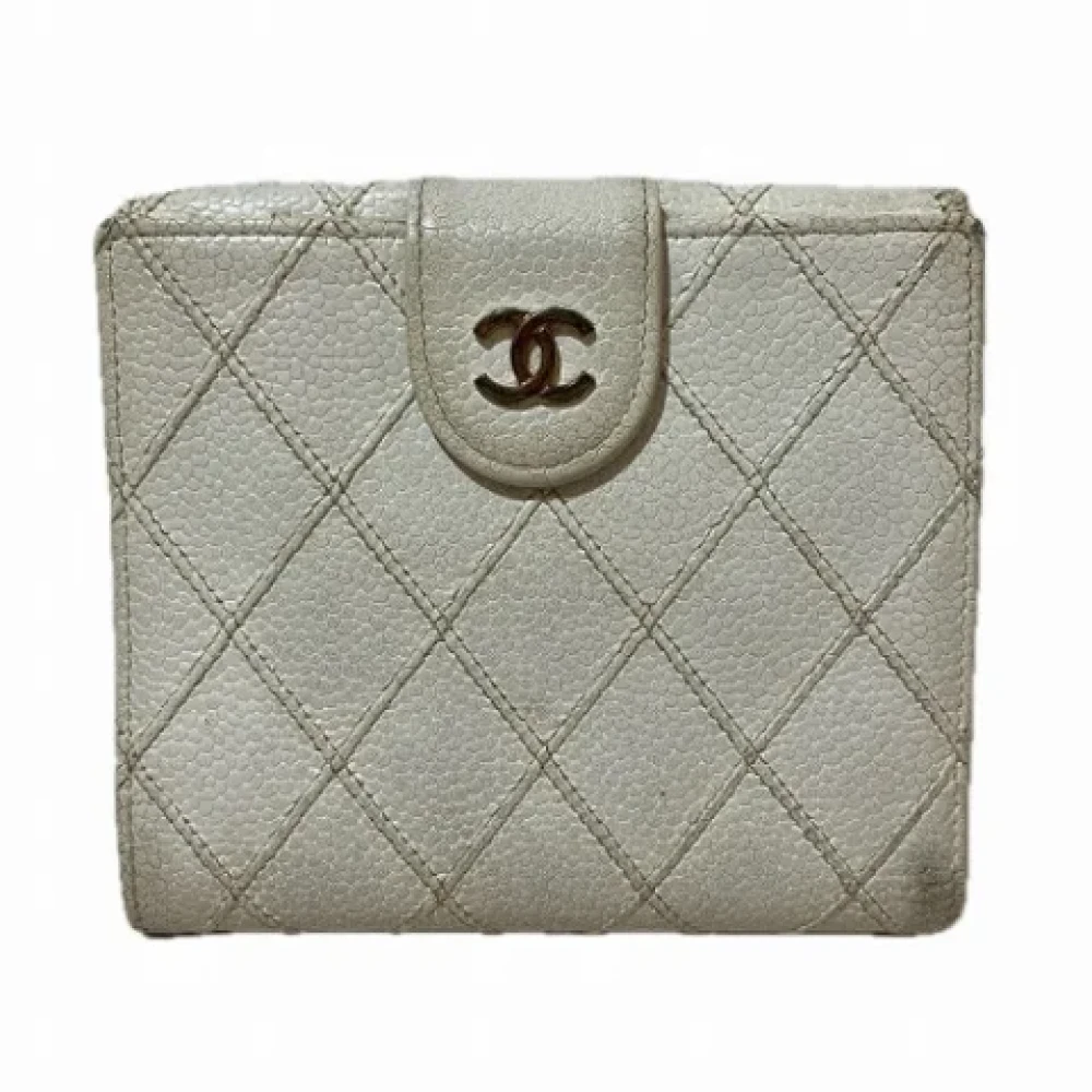 Chanel Vintage Pre-owned Leather wallets White Dames