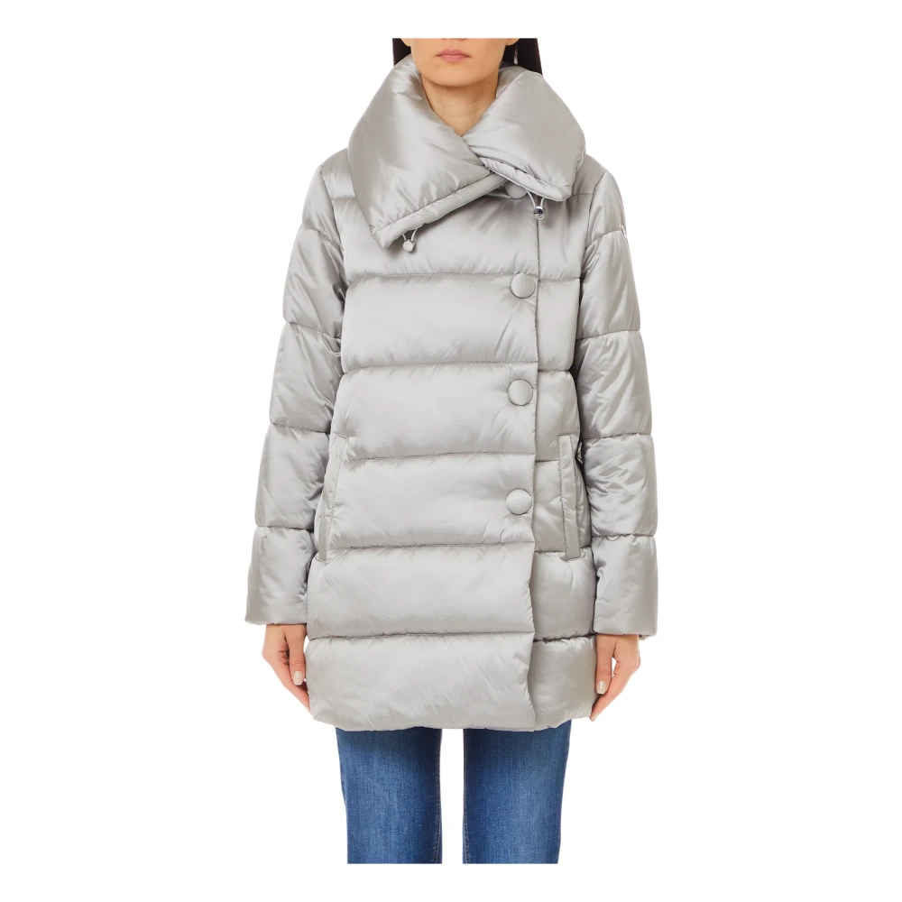 Liu Jo Lange Gewatteerde Jas Gray Dames