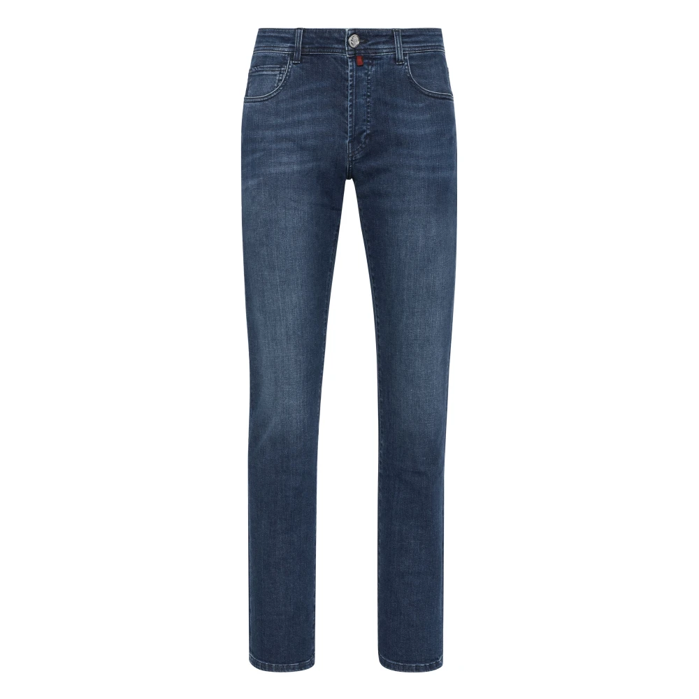 Billionaire Uomo Blu Pantaloni Denim Taglio Super Dritto