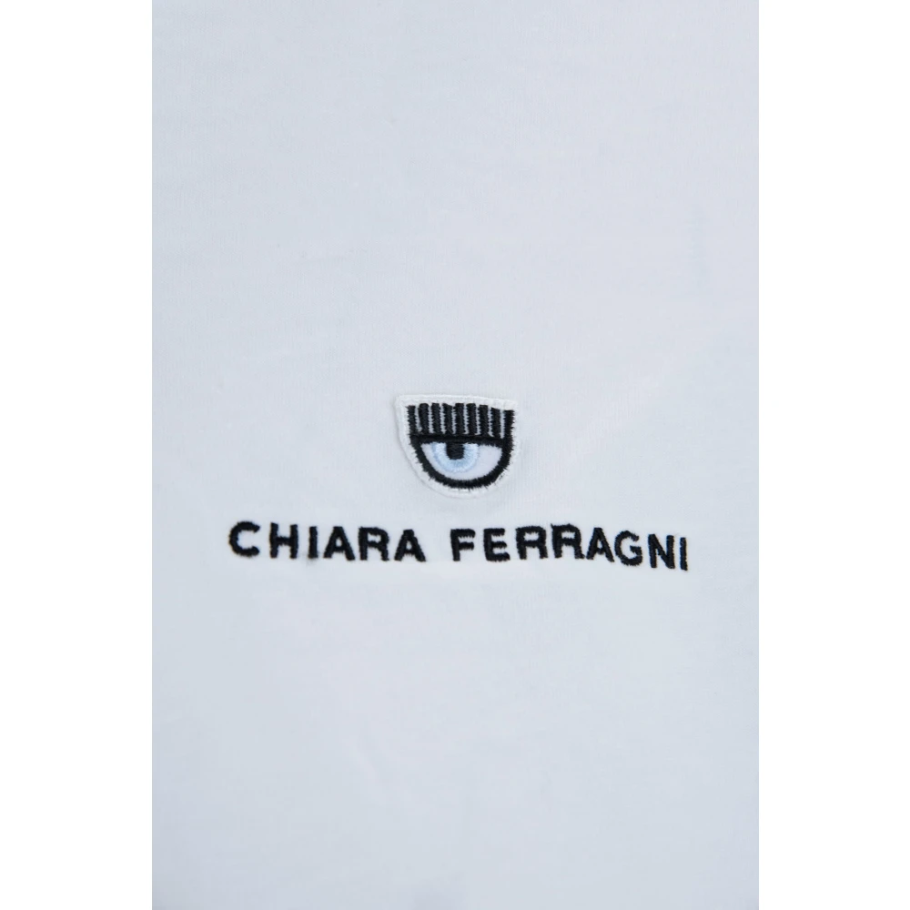Chiara Ferragni Collection Cropped T-shirt met wijde mouwen White Dames