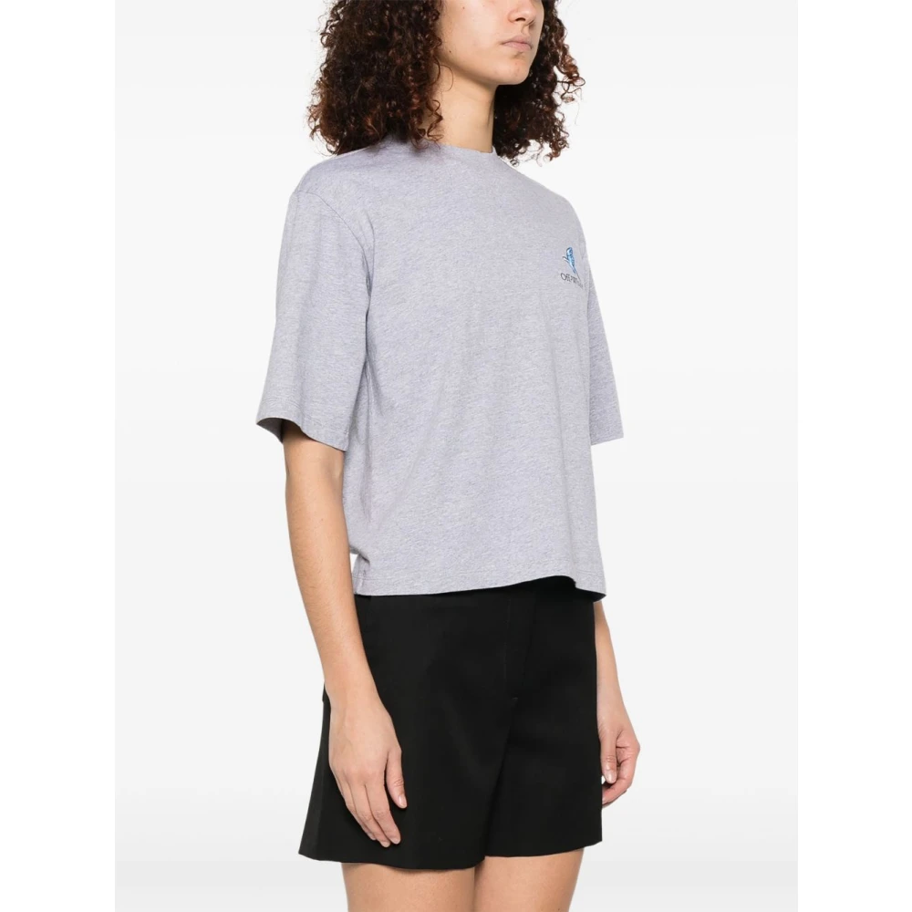 Off White Grijze Polo & Wit T-shirt Combo Gray Dames
