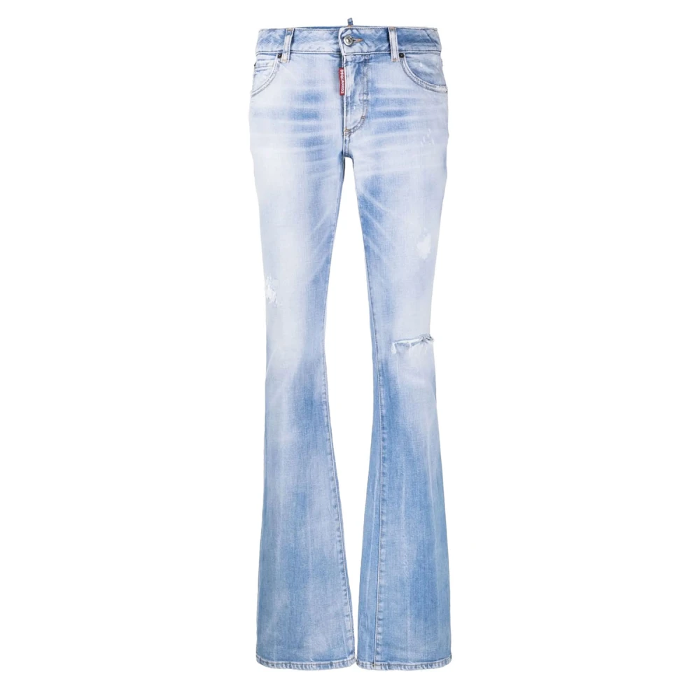 Dsquared2 Women's Blue Flared Jeans,, Italian Jeans Trousers Made In Italy 3XS