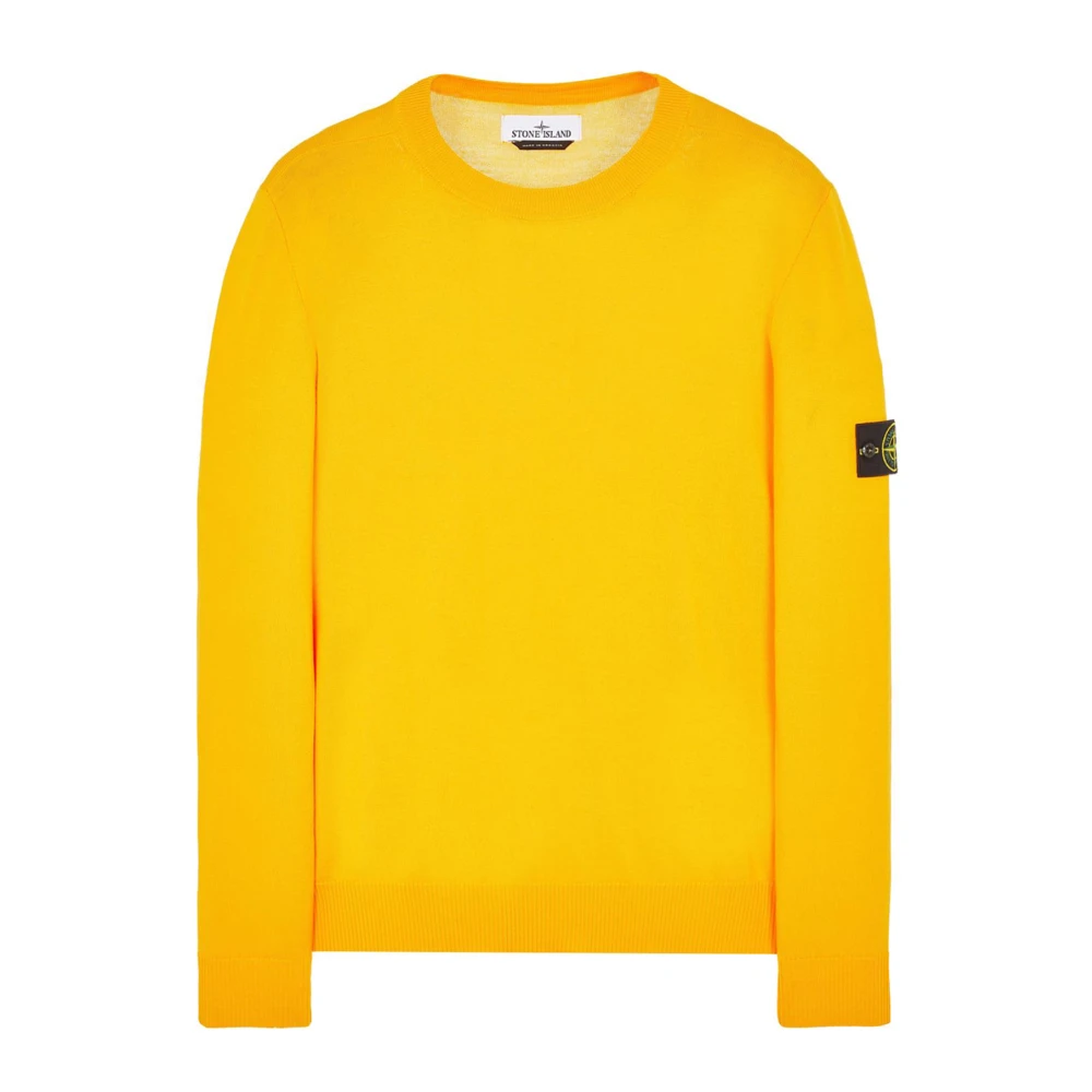 Stone Island Gebreide Trui Yellow Heren