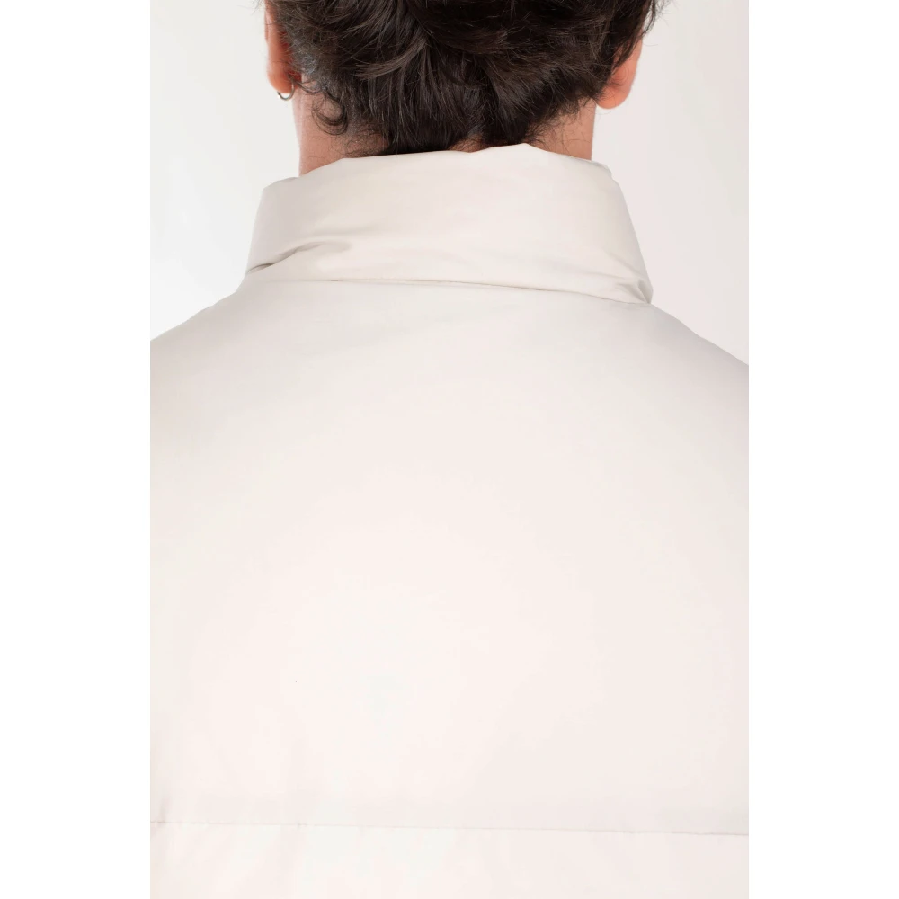 Eleventy Wollen Gewatteerd Waterdicht Vest Beige Heren