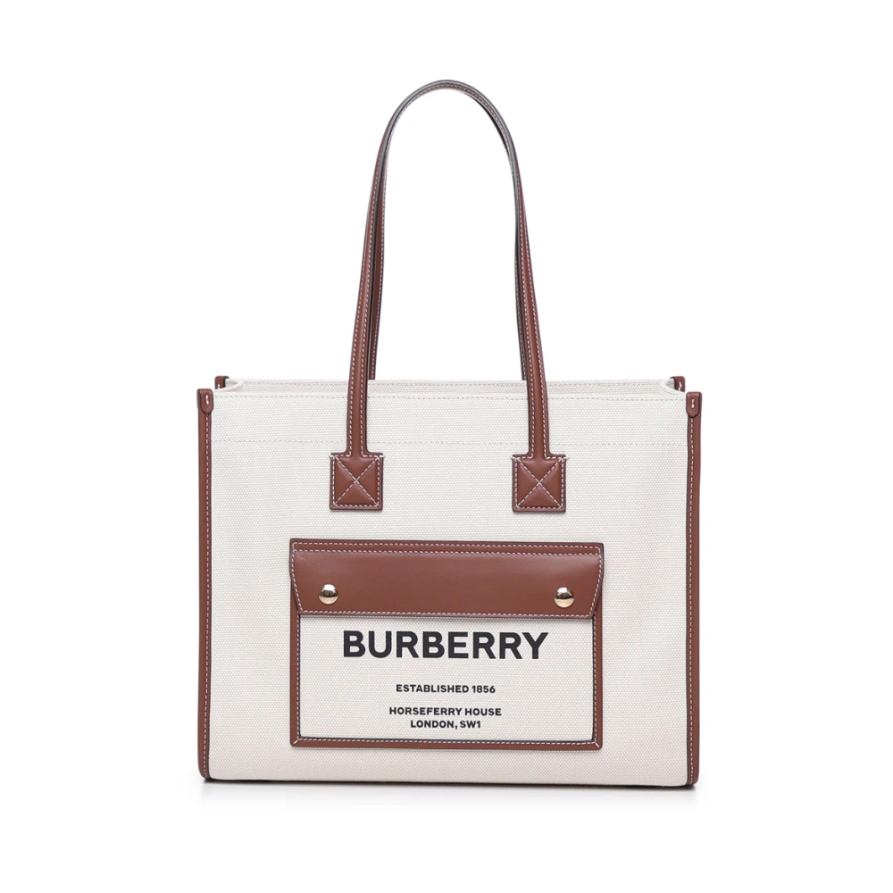 Burberry Canvas tas met leren afwerking Multicolor Dames