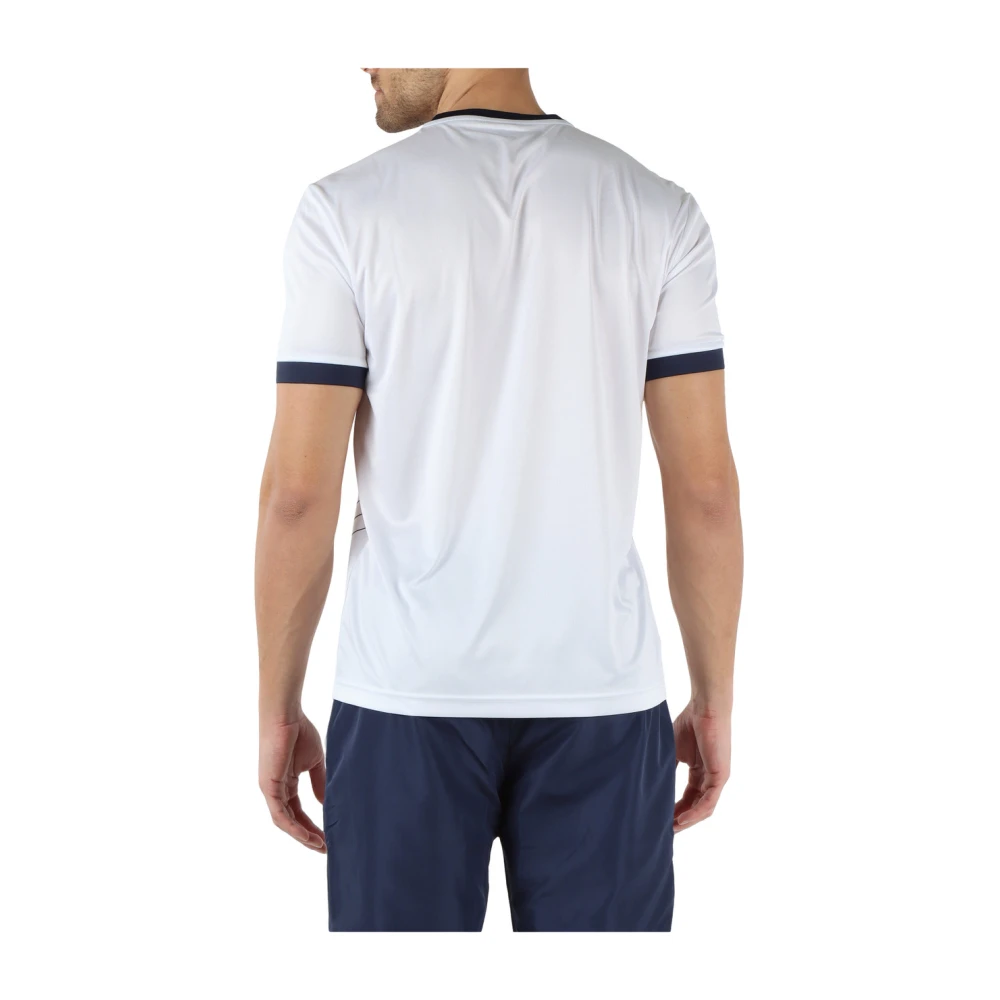 Emporio Armani EA7 Ventus7 Technisch Stof T-Shirt met Logo Print White Heren