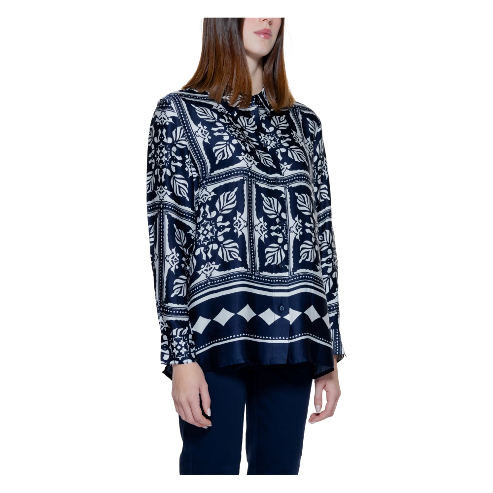 Street One Lange mouwen damesoverhemd viscose collectie Multicolor Dames