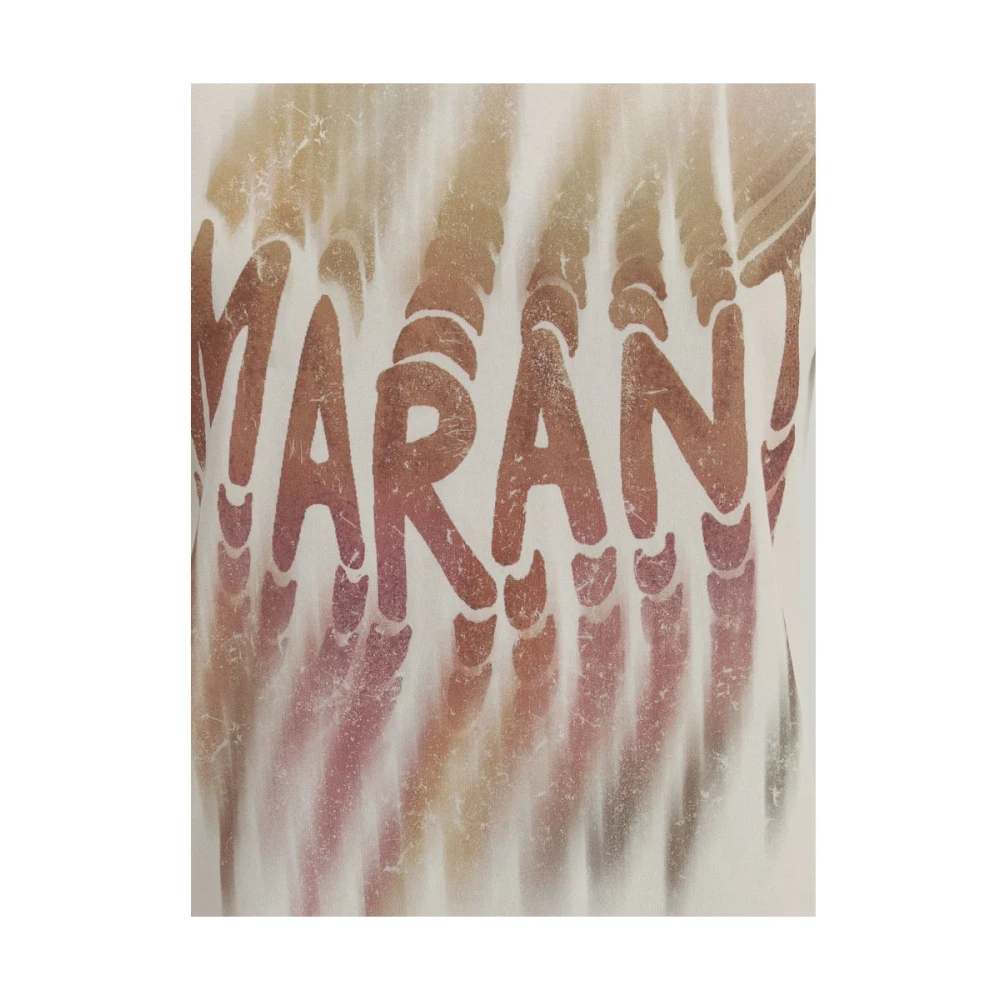 Isabel Marant Étoile Zoeline T-shirt met Maxi Print Beige Dames