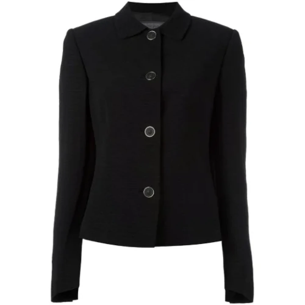 Versace Pre-owned Nylon outerwear Black Dames