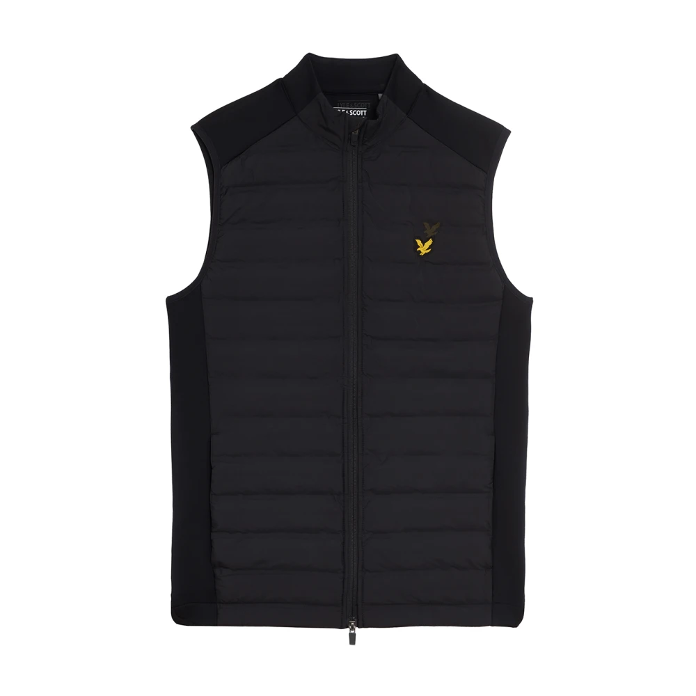 Lyle & Scott Jassen Hybrid Quilted Golf Gilet Black Heren