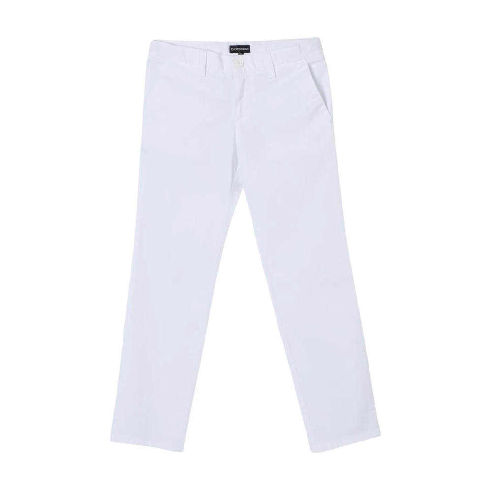 Emporio Armani Unisex White Straight Leg Chino Pants
