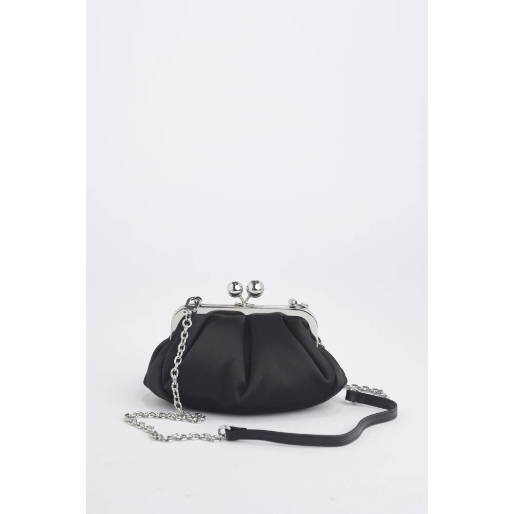 Max Mara Zwarte Satijnen Pasticcino TOM Tas Black Dames