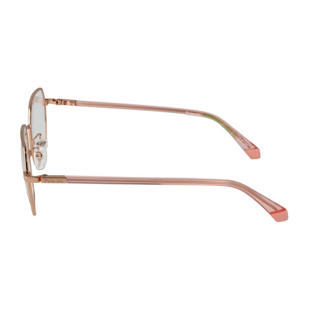 Polaroid Gouden Vierkante Optische Frames Eco Metaal Yellow Dames