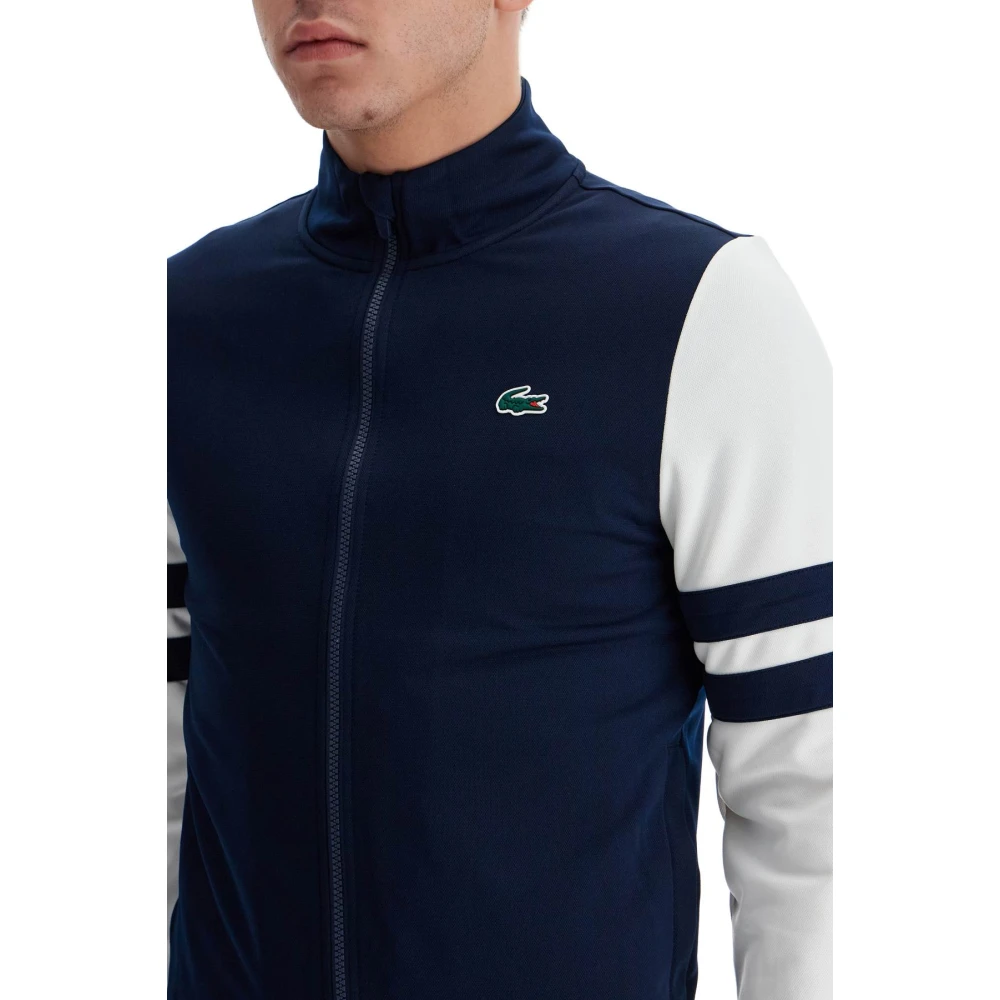 Lacoste Sweatshirt met Contrasterende Mouwen Blue Heren