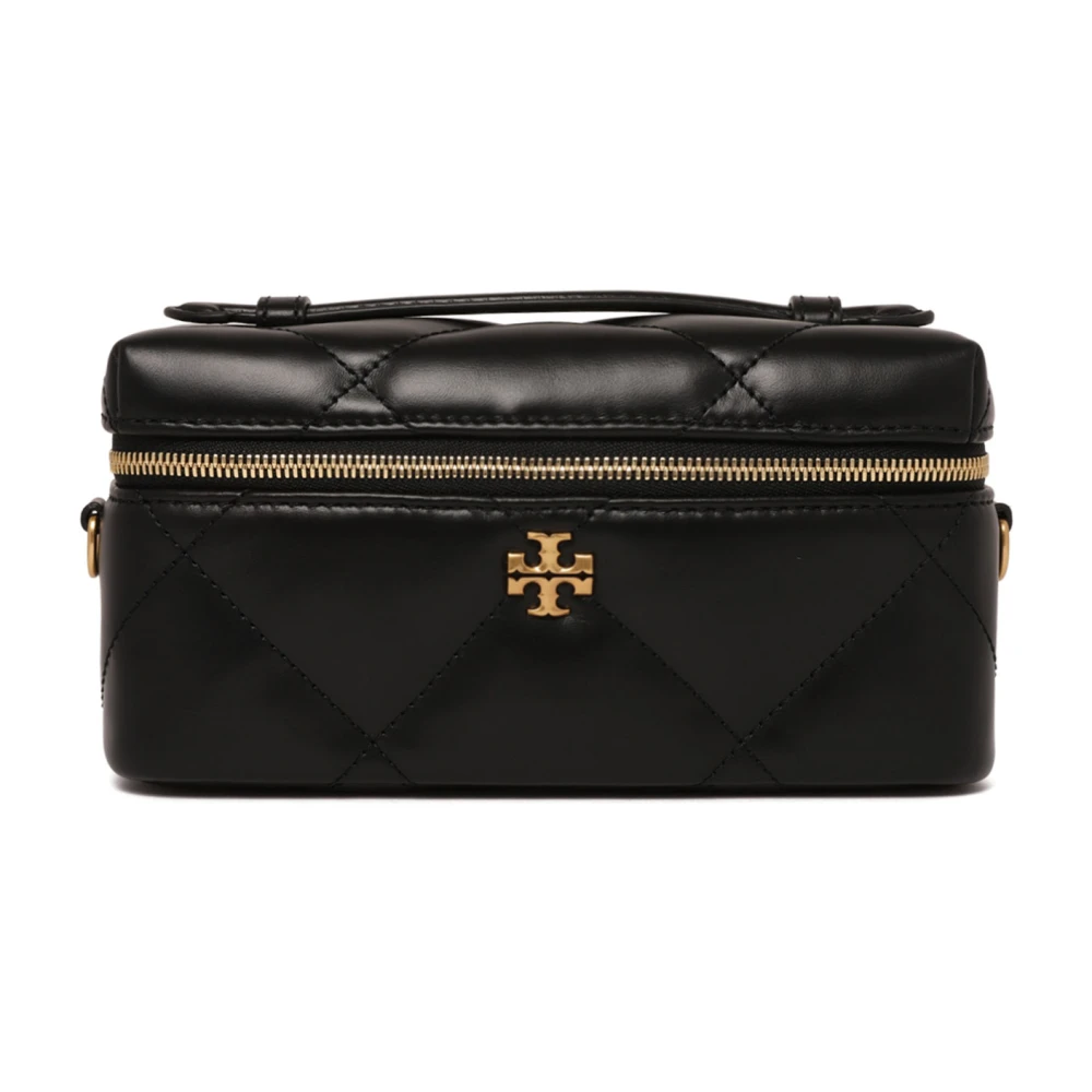 Tory Burch Women's Black Kira Diamond Quilt East-West Vanity Case