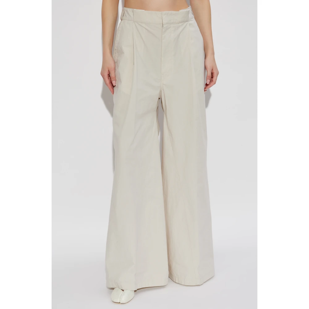 Maison Margiela Wijde broek Beige Dames
