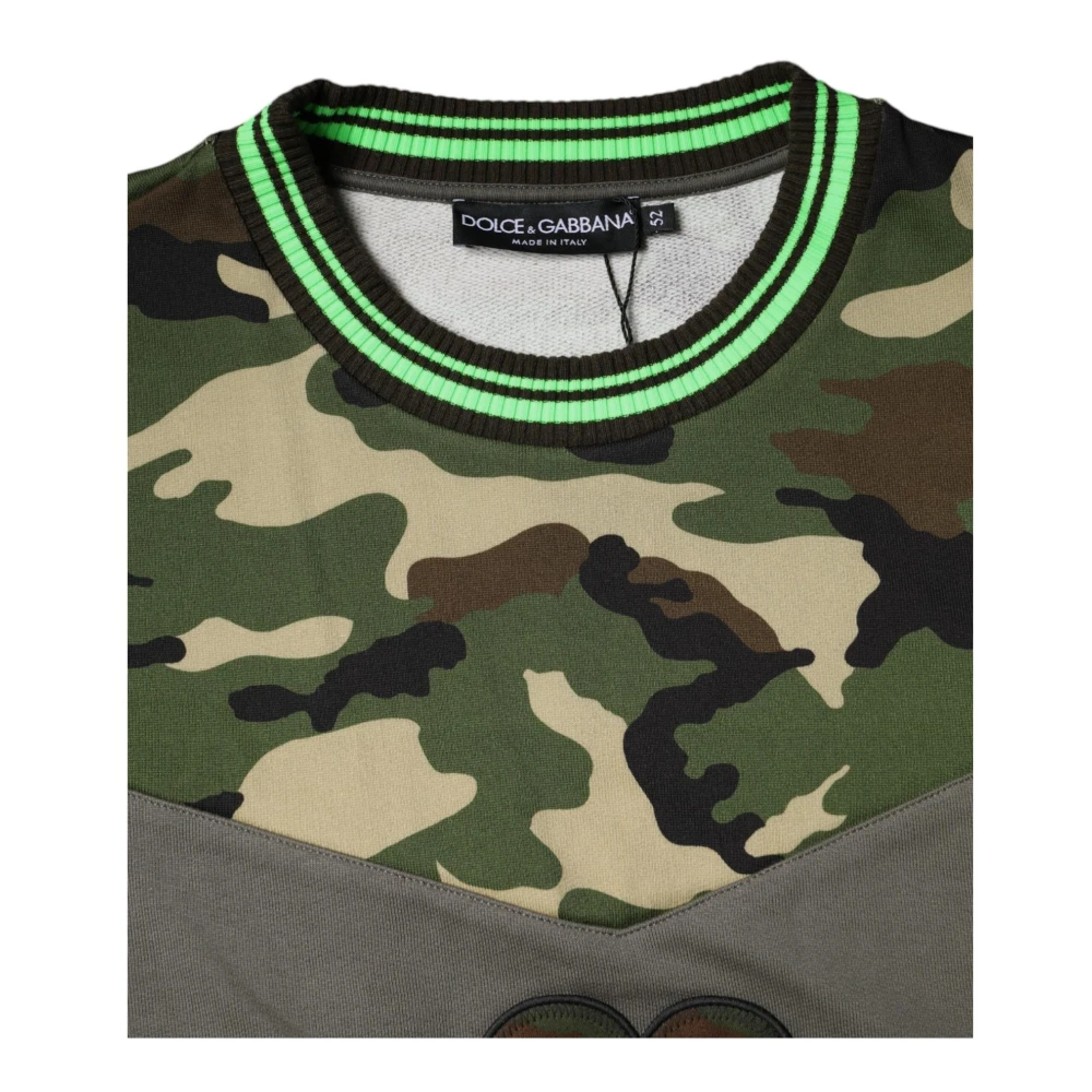 Dolce & Gabbana Camouflage Logo Pullover Sweatshirt Multicolor Heren