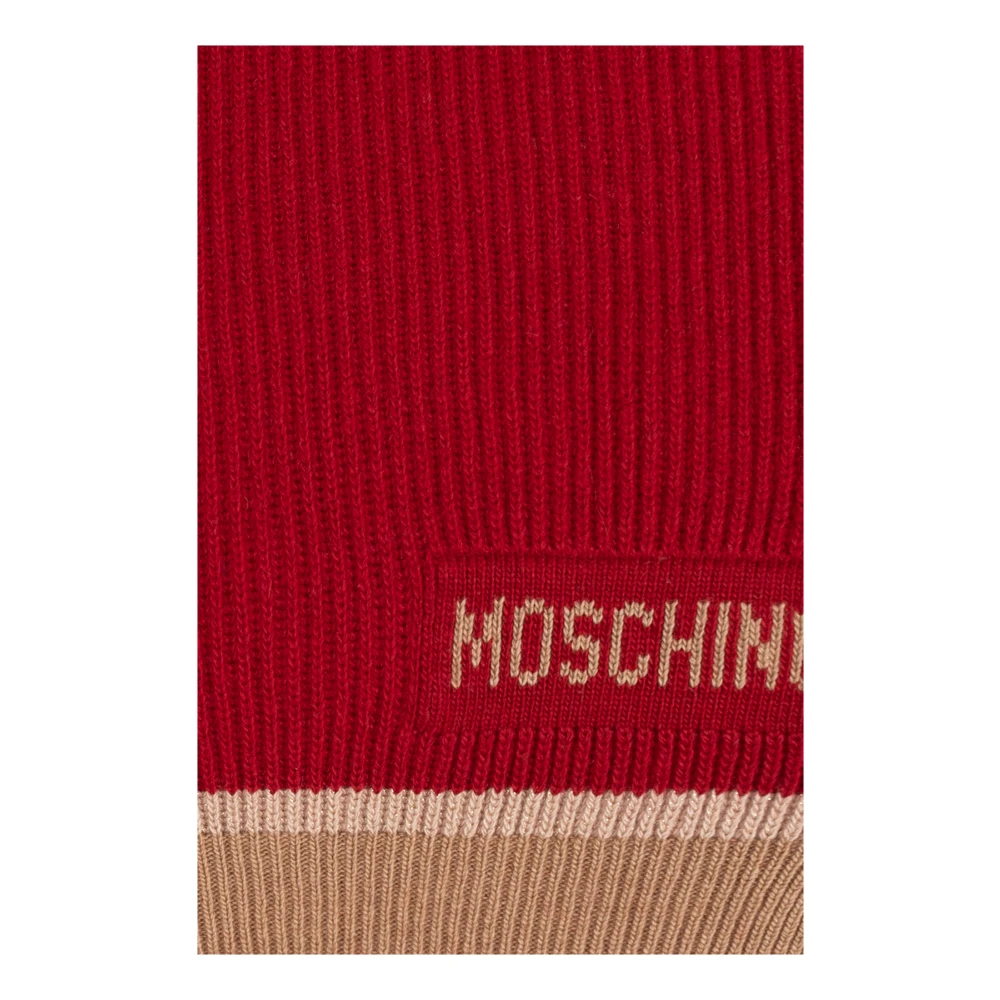 Moschino Sjaal met logo Red Unisex