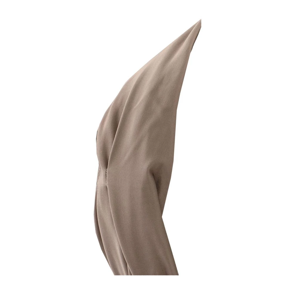 Magda Butrym Midi Jurk met Amerikaanse Halslijn Beige Dames